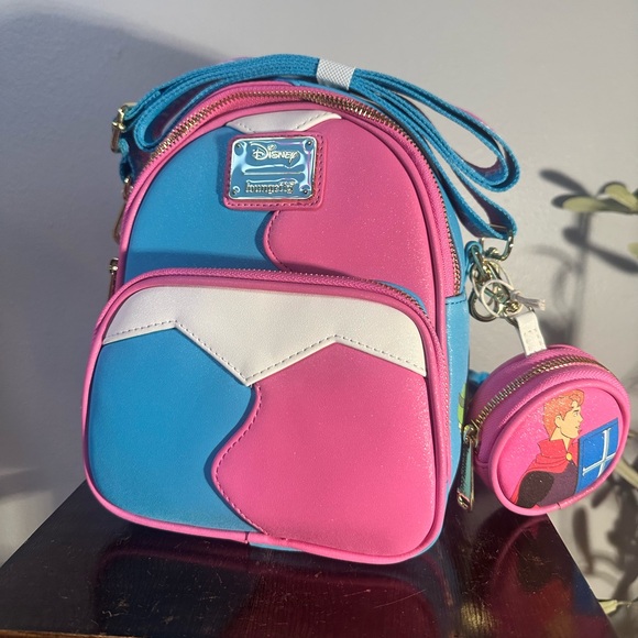blue pink mini backpack FJLLRVEN KNKEN Crafted with durable materials Disney Loungefly Make it Pink